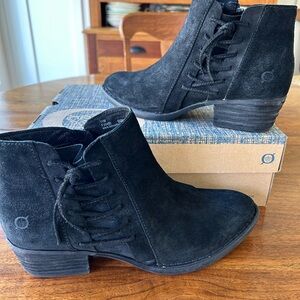Born Bessie Black Suede booties Size 11 - Never Worn